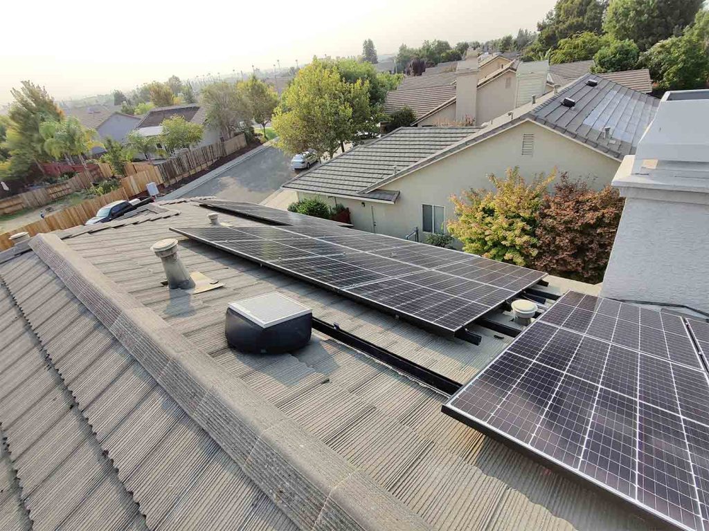 Sacramento home with solar panels